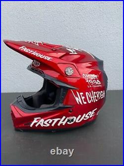 Brand New Bell Moto-9 Carbon Flex Fasthouse Day in the Dirt Red/Navy Medium