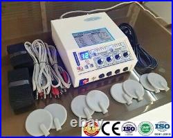 Brand New Electrotherapy Physiotherapy 04 Channel Carbon pads Portable machine