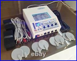Brand New Electrotherapy physiotherapy 4 Channel Pulse massager Carbon Pads unit
