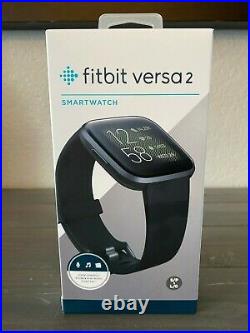 Brand New Fitbit Versa 2 Smart Watch Black/Carbon Aluminum
