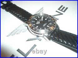 Brand New GLYCINE AIRMAN 42 World Timer GL0066 GMT Leather CARBON Strap EUR1700