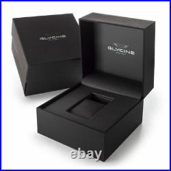 Brand New GLYCINE AIRMAN 42 World Timer GL0066 GMT Leather CARBON Strap EUR1700