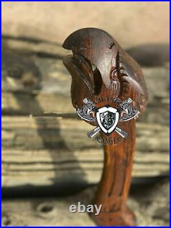 Brand New High Carbon Steel Viking Eagle Engraved Rose Wood Handle Axe For Xmas