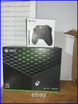Brand New In Hand Xbox Series X And One Extra Carbon Controller. Ships Fast
