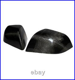 Brand New Real Carbon Fiber Car Side Mirror Cover Caps For 2017-2021 Tesla Model