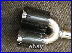 Brand New bmw M rolled polished carbon fiber exhaust tips pair of two dual tips