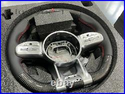 Brand new Mercedes-Benz AMG carbon fiber+nappa custom steering wheel old to new