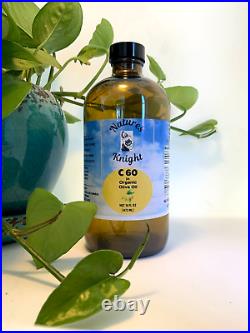 C60 99.95% Pure Carbon Fullerenes in Organic Olive Oil 16oz Antioxidant Rich