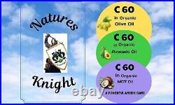 C60 99.95% Pure Carbon Fullerenes in Organic Olive Oil 16oz Antioxidant Rich