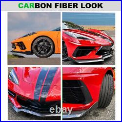 CARBON FIBER Painted For 20+ Corvette C8 GM 5VM Style Front Splitter Bumper Lip