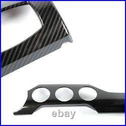 Carbon ABS Center Console Dashboard Panel Trim Cover Bezels For Ford Mustang 15+