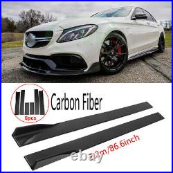 Carbon Fiber 86.6'' Side Skirt Extension For Mercedes Benz W205 W204 W212 C300