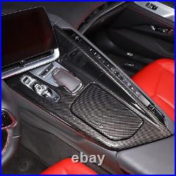 Carbon Fiber ABS Center Console Gear Shift Panel Cover For CORVETTE C8 2020-2023