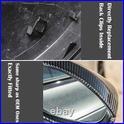 Carbon Fiber Add-on Side Door Rear View Wide Wing Mirrors Cover Caps For Audi S5