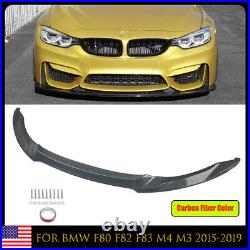 Carbon Fiber Color Front Lip Fits For BMW F80 F82 F83 M4 M3 2015-2019