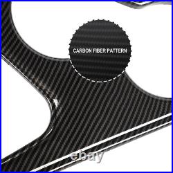 Carbon Fiber Console Full Set Interior Decoration Trim Kit For Dodge Challenger