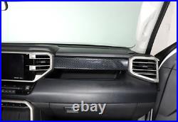 Carbon Fiber Dashboard Console Cover Trim 3pcs For Toyota Tundra 2022 2023