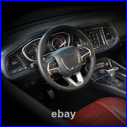 Carbon Fiber Dashboard & Gear Shift Panel Cover Trim For Dodge Challenger 2015+