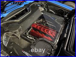 Carbon Fiber Engine Hood Cover Trim For C8 Corvette Stingray HTC 2020 2021-2024
