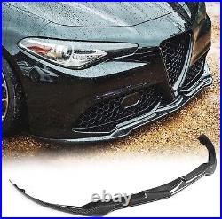 Carbon Fiber Front Bumper Lip Diffuser For 16-22 Alfa Romeo Giulia Sport Sedan