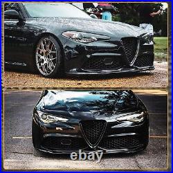 Carbon Fiber Front Bumper Lip Diffuser For 16-22 Alfa Romeo Giulia Sport Sedan