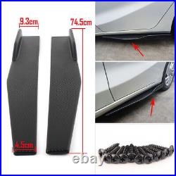 Carbon Fiber Front Bumper Lip Side Skirt Strut Rods For Toyota Corolla XSE