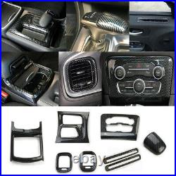 Carbon Fiber Full Set Interior Cover Trim Kit For Dodge Charger 2015+Accessories