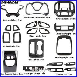 Carbon Fiber Interior Dash Panel Decor Cover Trim Kit For Chevy Colorado 2014+