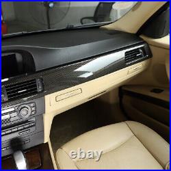 Carbon Fiber Interior Dashboard Panel Cover Trim For BMW 3 E90 E92 E93 05-12