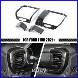 Carbon Fiber Interior Decor Door Trim Cover Kit For Ford F150 2021+ Accessories