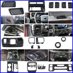 Carbon Fiber Interior Decor Kit Cover Trims For Ford F150 F-150 2021-2022 18pcs