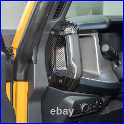 Carbon Fiber Interior Steering Wheel Dash Decor Cover Trim for Ford Bronco 2021+