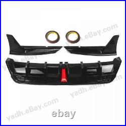 Carbon Fiber Rear Bumper Diffuser Kit With Light For 2018-2023 Toyota Camry SE XSE