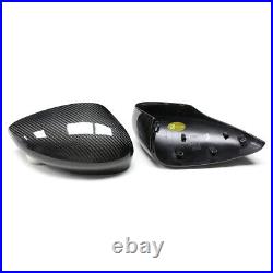 Carbon Fiber Side Door Wing Mirror Replacment Cap Cover For Ford Fiesta 10-18