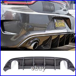 Carbon Fiber Style Rear Bumper Diffuser For 2015-2022 Dodge Charger Daytona SRT