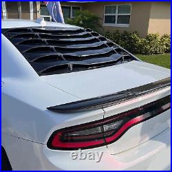 Carbon Fiber Style Rear Window Windshield Louvers For Dodge Charger 2011-2023