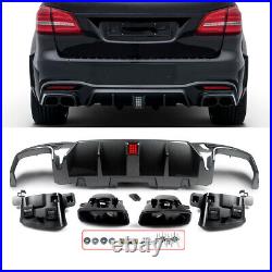 Carbon Look F1 Bs Style Rear Diffuser For 2015-2019 Benz W166 GLE X166 GLS AMG