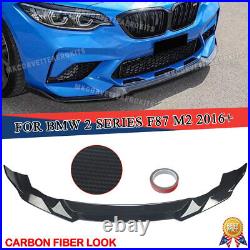 Carbon Look For 2016-2018 BMW F87 M2 CS Style Front Bumper Lip Spoiler Splitter