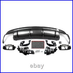 Carbon Look Rear Bumper Diffuser Lip Fits Benz W117 C117 CLA250 CLA45 AMG 13-19