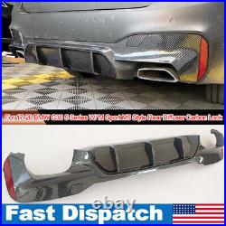 Carbon Look Rear Diffuser For 17-21 BMW G30 5 Series With M Sport Bumper-M5 Style