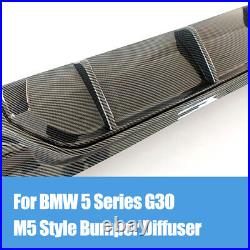 Carbon Look Rear Diffuser For 17-21 BMW G30 5 Series With M Sport Bumper-M5 Style