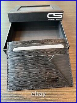 Carbon Sesto Handmade Leather Credit Card Holder / Slim Credit Card Wallet