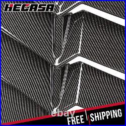 Carbon Style Window Louver Cover Sun Shade Vent For 15-20 Ford Mustang