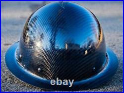 Carbon fiber hard hat full brim Blue/Black ANSI/ISEA Certified