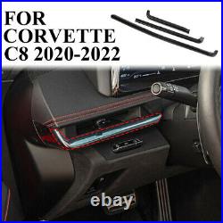 Carbon fiber inner control dashboard Cover trims For Chevrolet Corvette C8 2020+