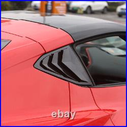 Carbon fiber side window louvers air vent shades tirm for Chevrolet Corvette C8