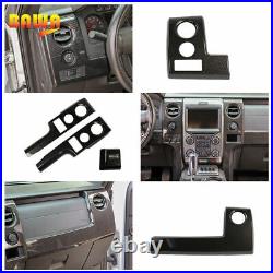 Center Console Dashboard Panel Cover Trim Bezels for Ford F150 2009-2014 Carbon