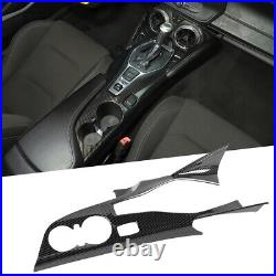 Center Gear Shift Cup Holder Panel Cover Trim For Chevy Camaro 16+ Carbon Fiber