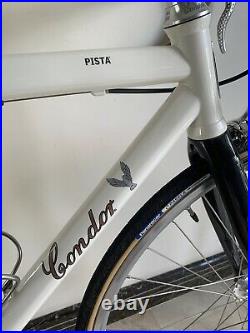 Condor Pista Road Bicycle Fixed Gear 49cm Frame Cream Carbon Fork Brand New
