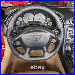 Customized Matte CARBON FIBER Black Steering Wheel Fit Corvette C5 Z06 97-04
